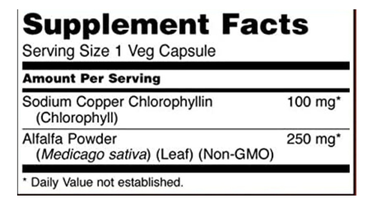 Salud y Equipamiento Médico - Clorofila 90 Capsulas 100mg Now 1
