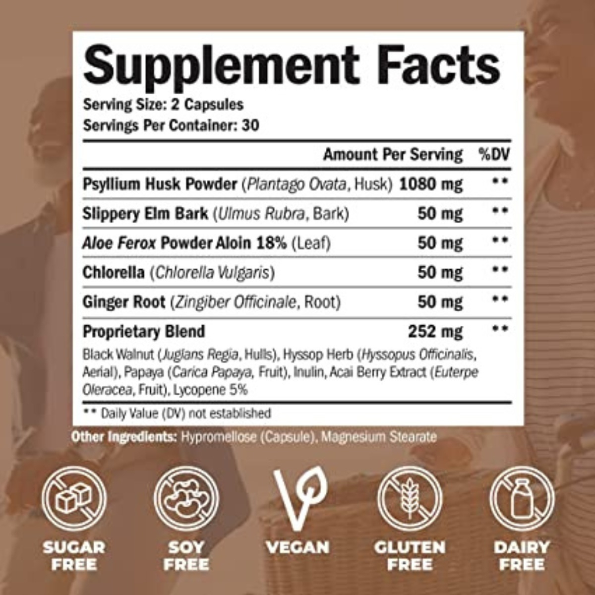 Salud y Equipamiento Médico - Psyllium Polvo 60 Cápsulas 1