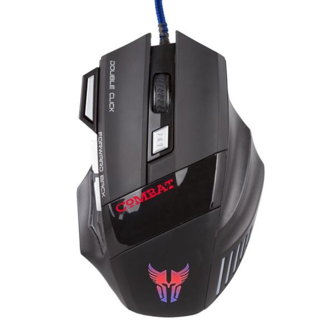 computadoras y laptops - MOUSE ARGOM USB GAMING COMBAT BLACK ARG-MS-2042BK. 0