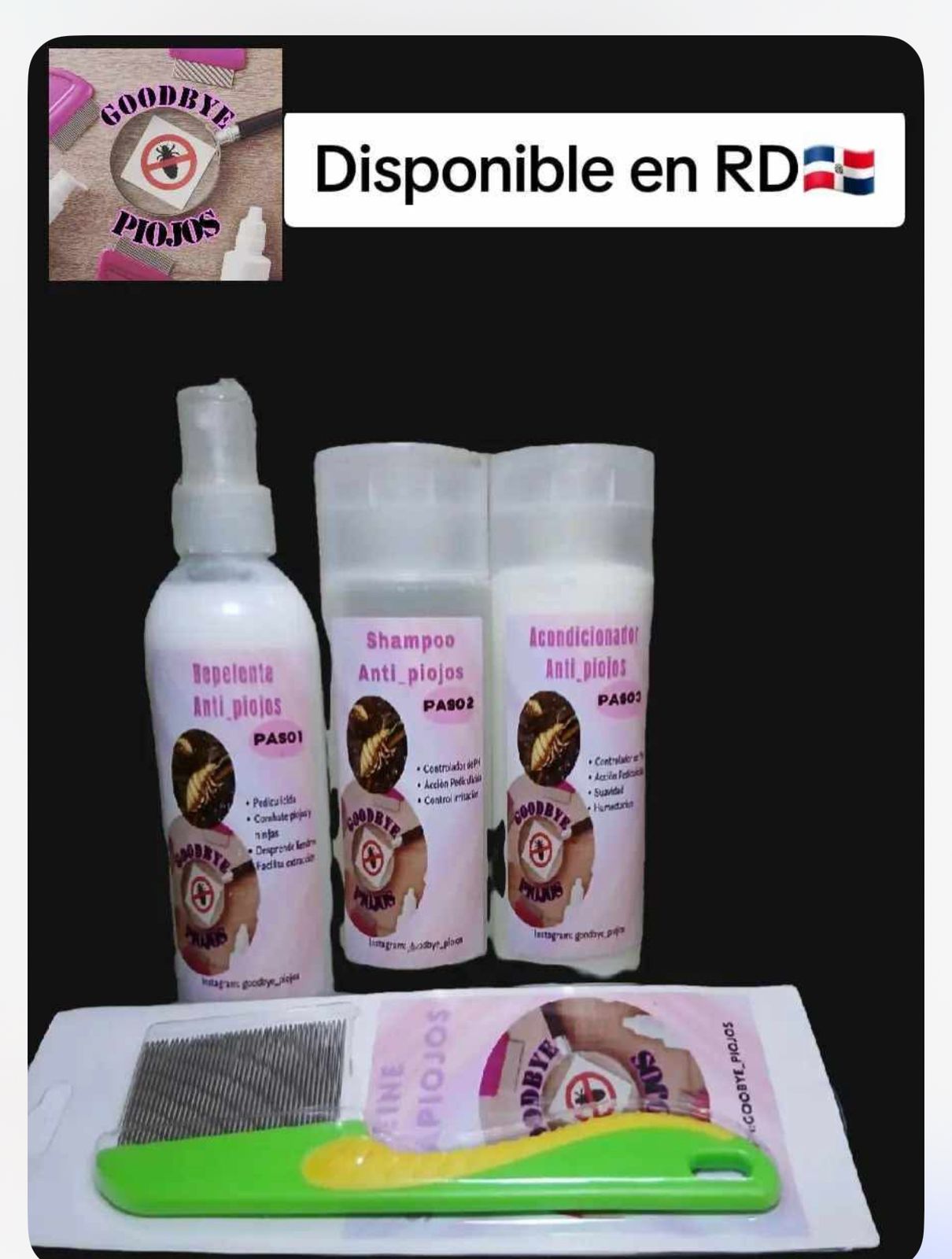 cuidado y nutricion - Kit antipiojos de tres pasos y peine gratis 1