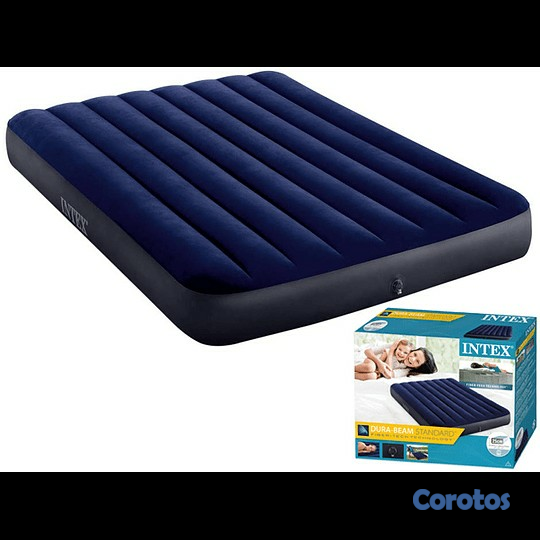 muebles y colchones - Colchón inflable intex, súper práctico de inflar y cómodo 39 pulgadas 1