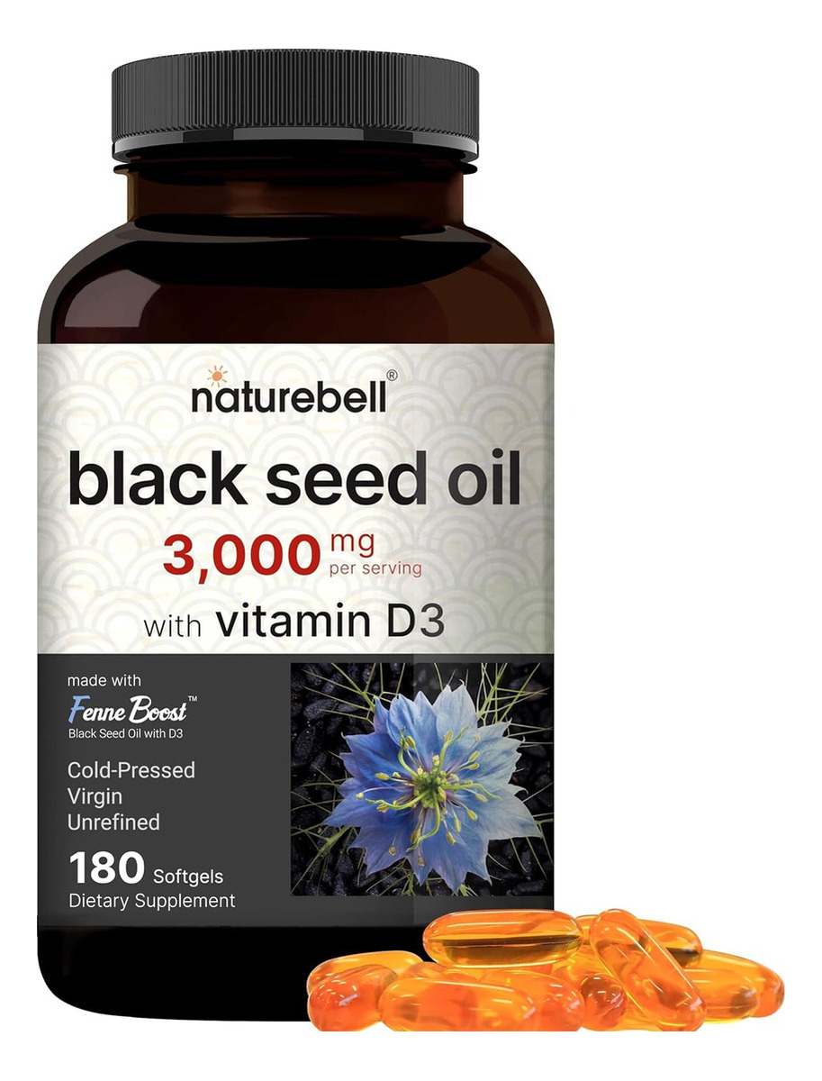 Salud y Equipamiento Médico - Aceite De Semilla Negra Prensado En Frio 3,000 Mg 0