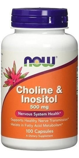 Salud y Equipamiento Médico - Choline Colina & Inositol 100 Capsulas 500mg Sistem Nervioso