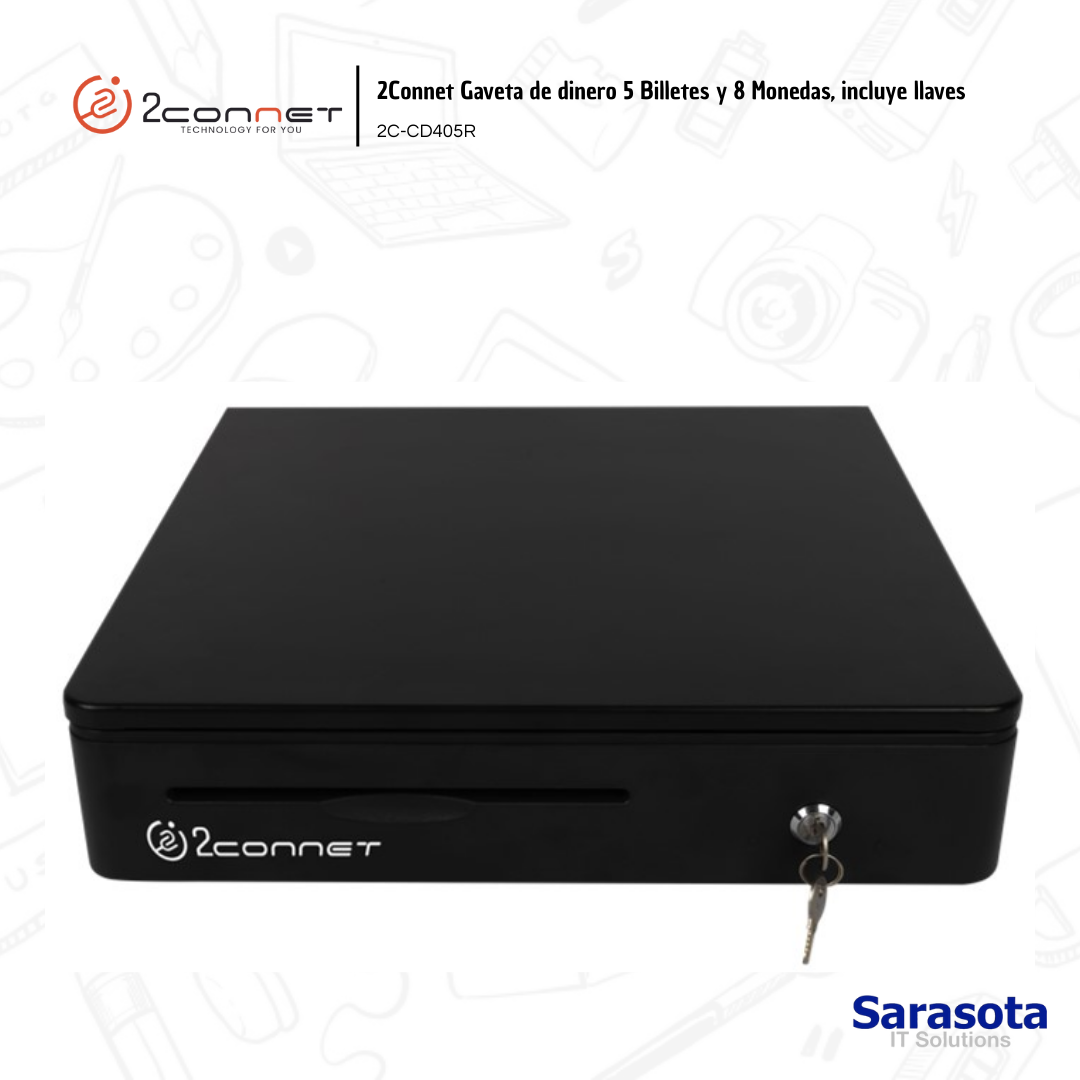 accesorios para electronica - 2Connet Caja Registradora de 5 Billetes y 8 Moneda 0