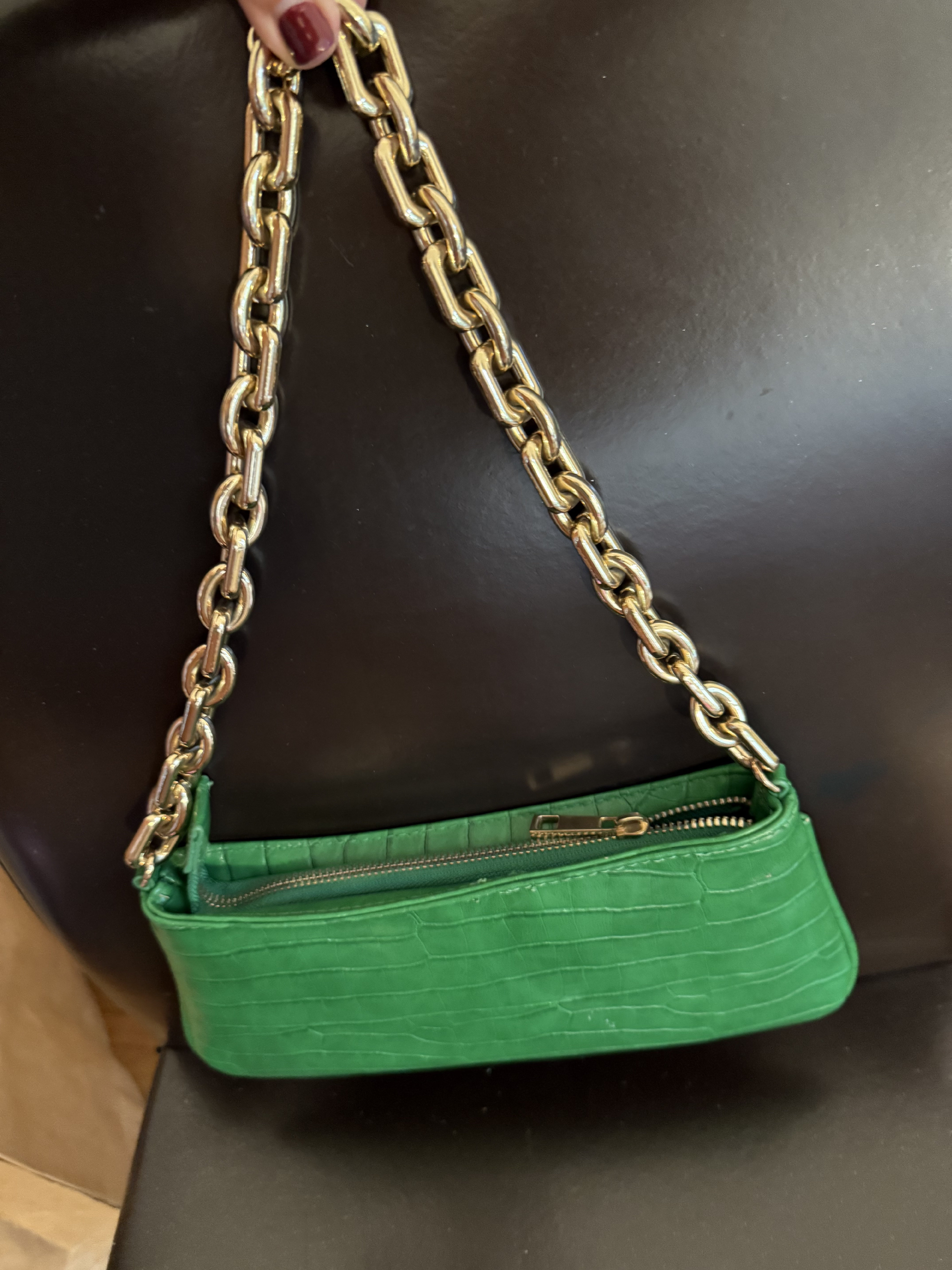carteras y maletas - Zara cartera verde 1