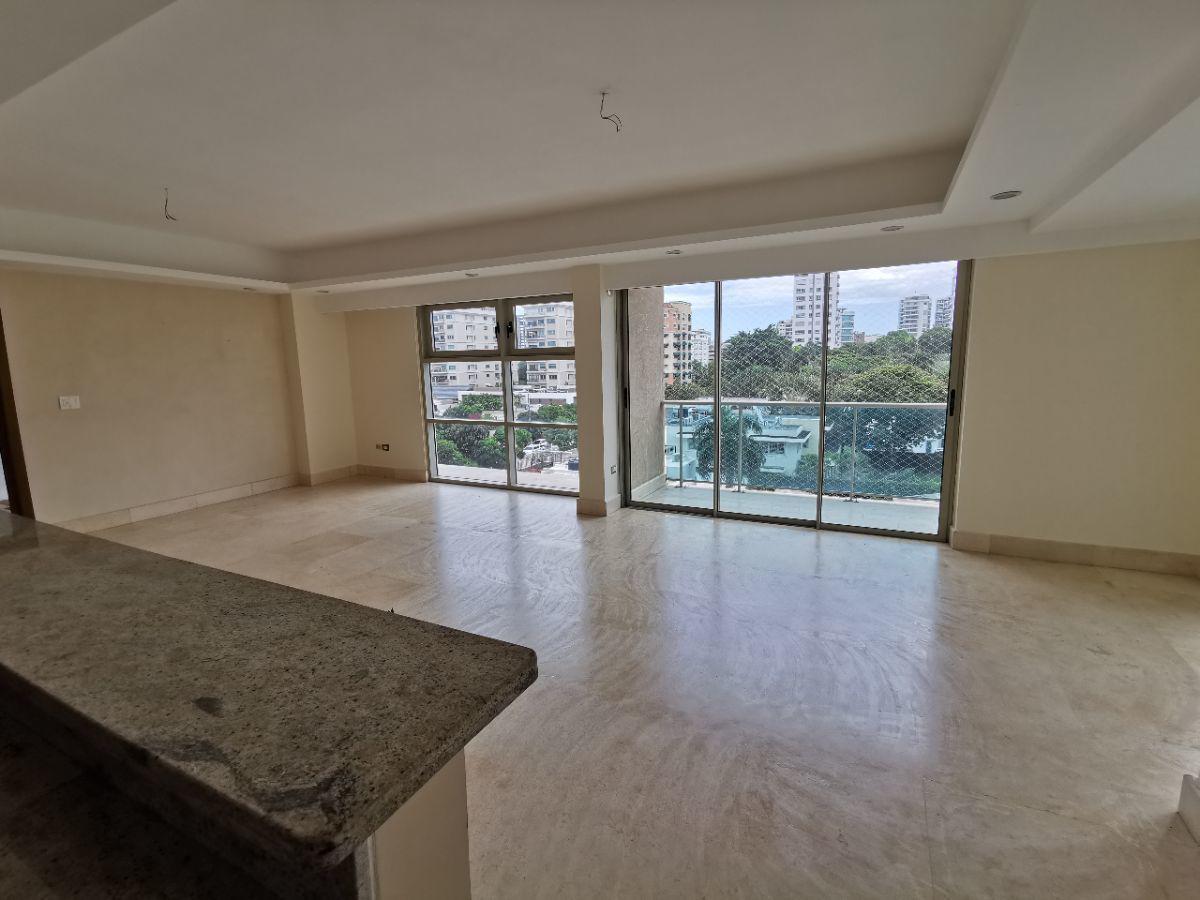 apartamentos - Alquilo apto de 2 hab + estudio en Piantini, con piscina