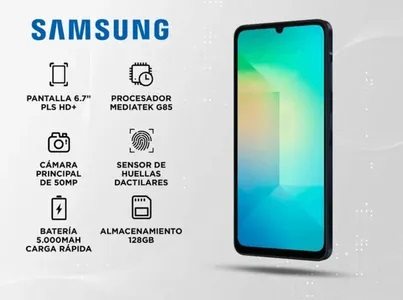 celulares y tabletas - SAMSUNG GALAXY A06 128GB NUEVO DESBLOQUEADO $6,500 0