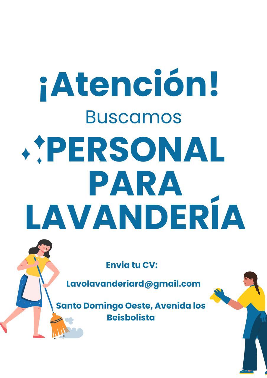 empleos disponibles - Buscamos personal para lavandería