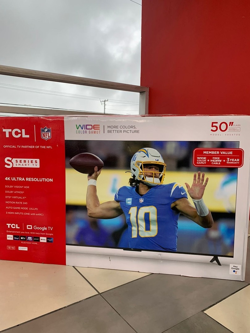 tv - SMART TV TCL DE 50 PULGADAS GOOGLE TV CONTROL POR VOZ 4K 2024 NUEVAS
 0