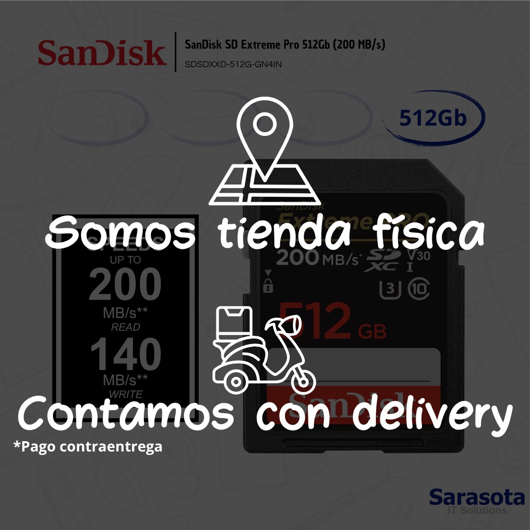 accesorios para electronica - SanDisk SD Extreme Pro 512Gb 200 MB/s 2