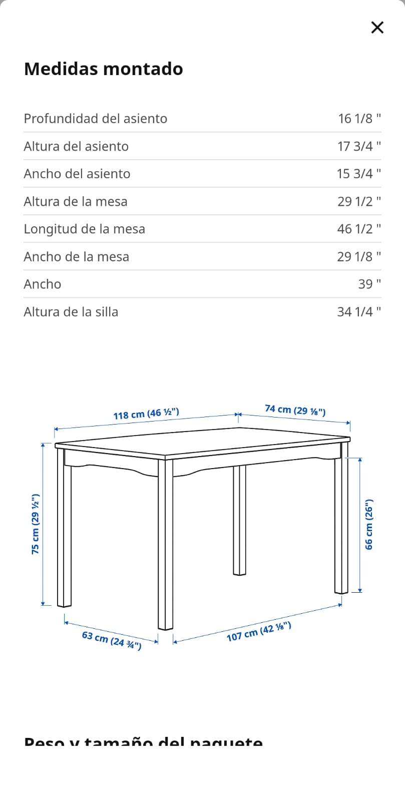 muebles y colchones - Se vende comedor IKEA Hagernas 1