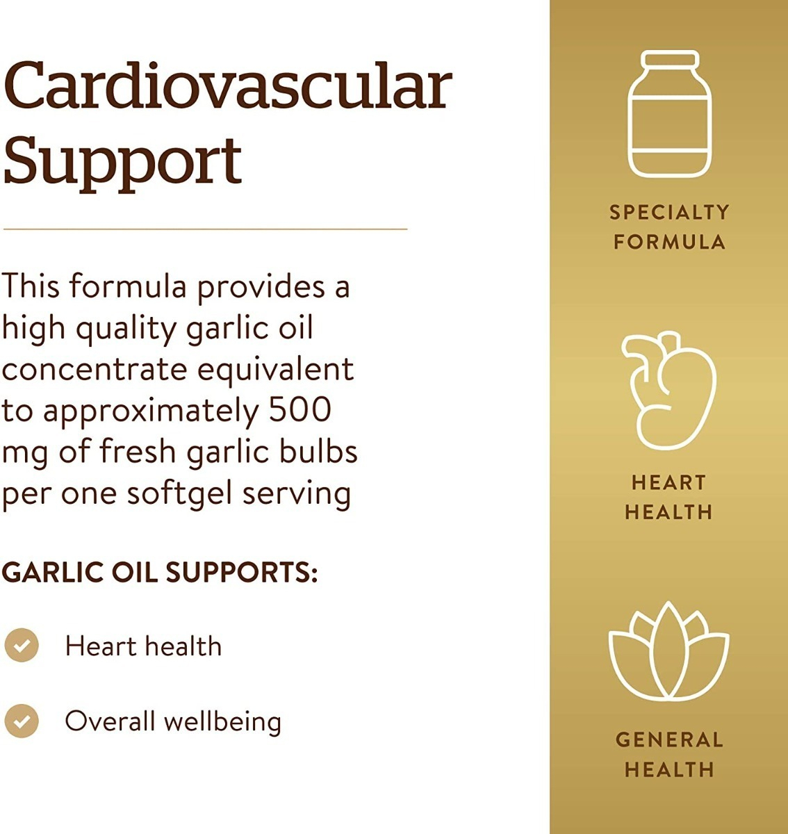 Salud y Equipamiento Médico - Perlas De Ajo Concentrado Cardiovascular Solgar 250 Cap 3