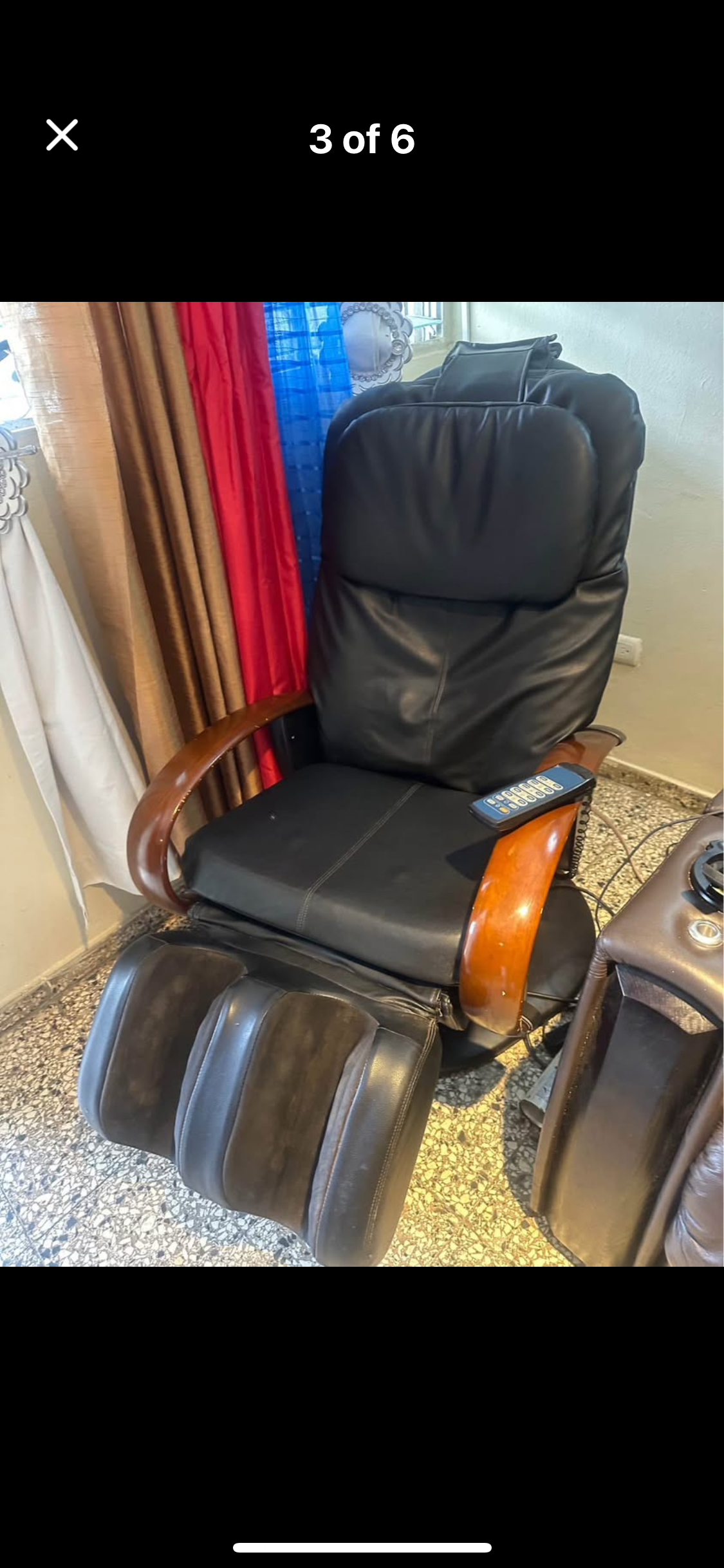 muebles y colchones - Sillon de masajes en leather negro, piernas, espal 3