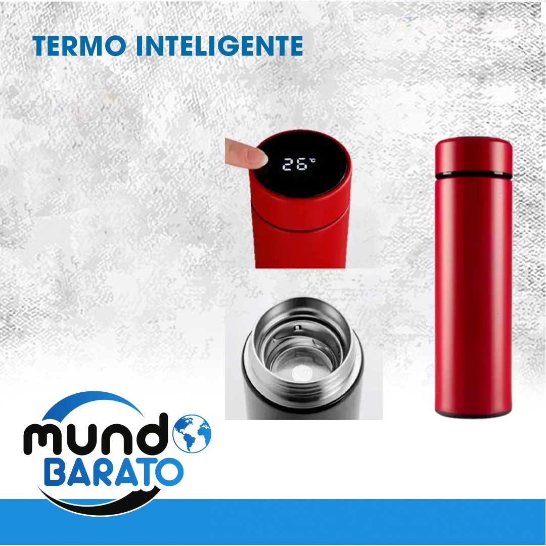 otros electronicos - Termo Inteligente de Acero Inoxidable Con Medidor De Temperatura 500 ML 1