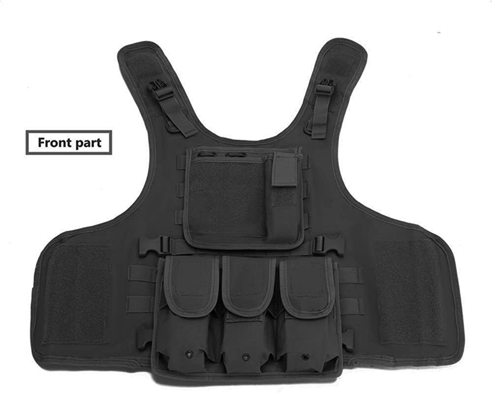 deportes - Chaleco táctico ajustable, chaleco MULTIUSOS seguridad brigadista paintball 4