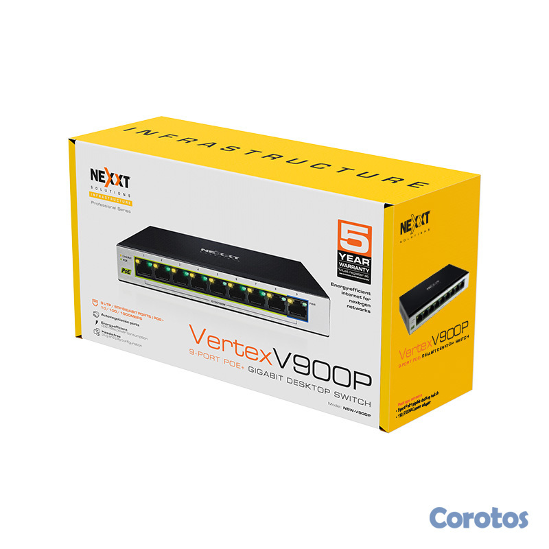 accesorios para electronica - SWITCH  NEXXT POE+  9PUERTOS   1
