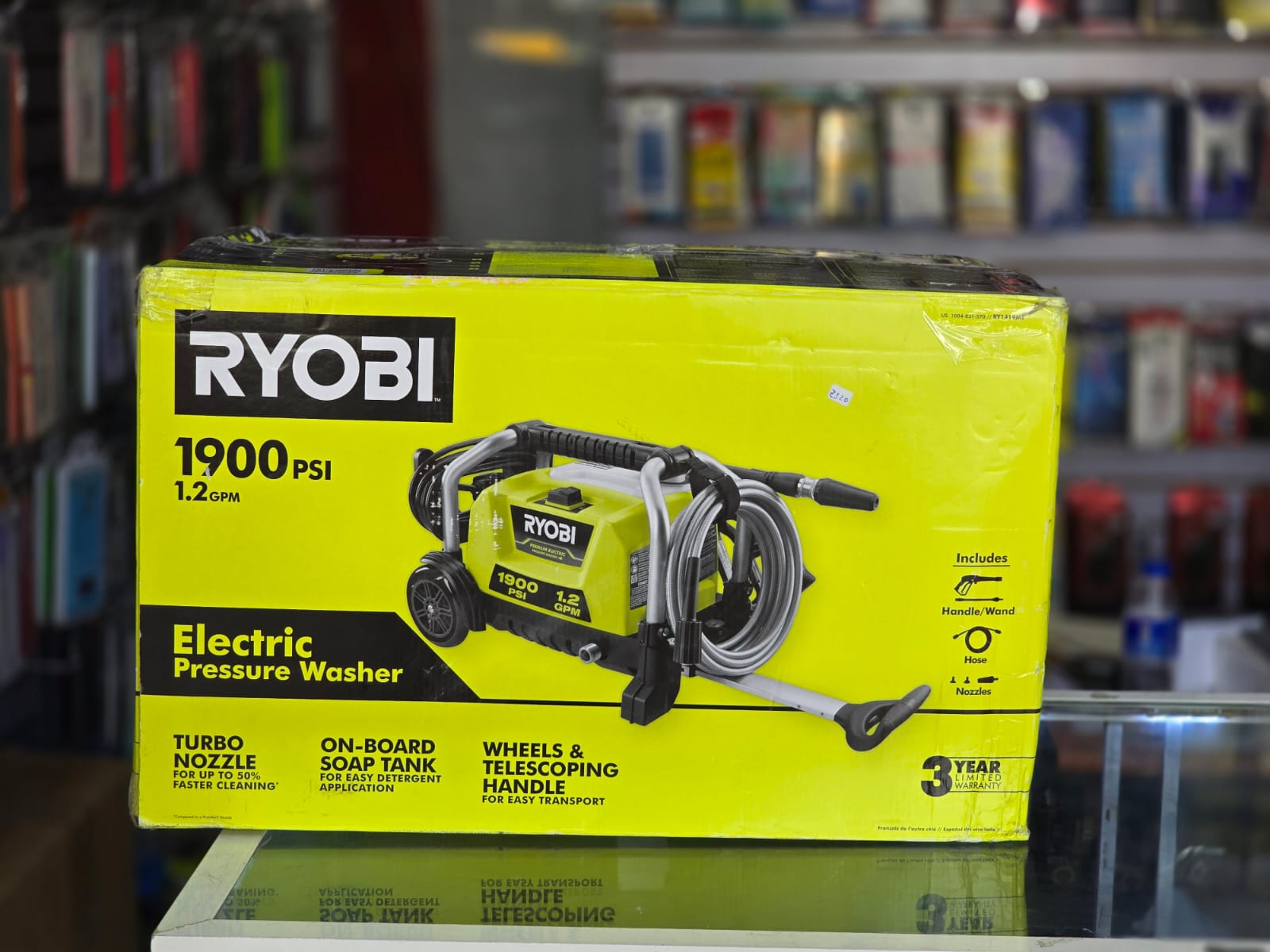 herramientas, jardines y exterior - Ryobi Cold Water Wheeled Electric Pressure Washer  1