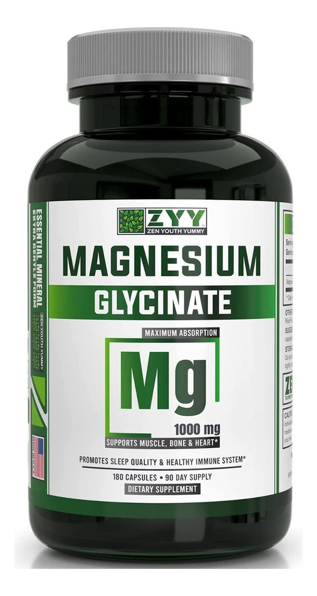 Salud y Equipamiento Médico - Glicinato Magnesio 180cap Zy