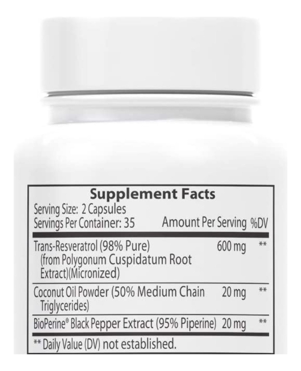 Salud y Equipamiento Médico - Resveratrol 70 Caps Hormesis 1