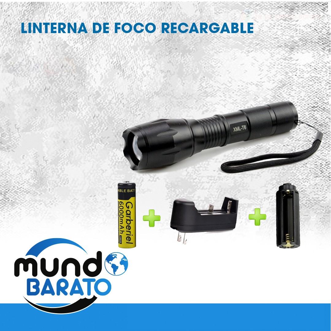accesorios para electronica - Linterna FOCO Led Con Bateria Recargable 54000 Lumens 0