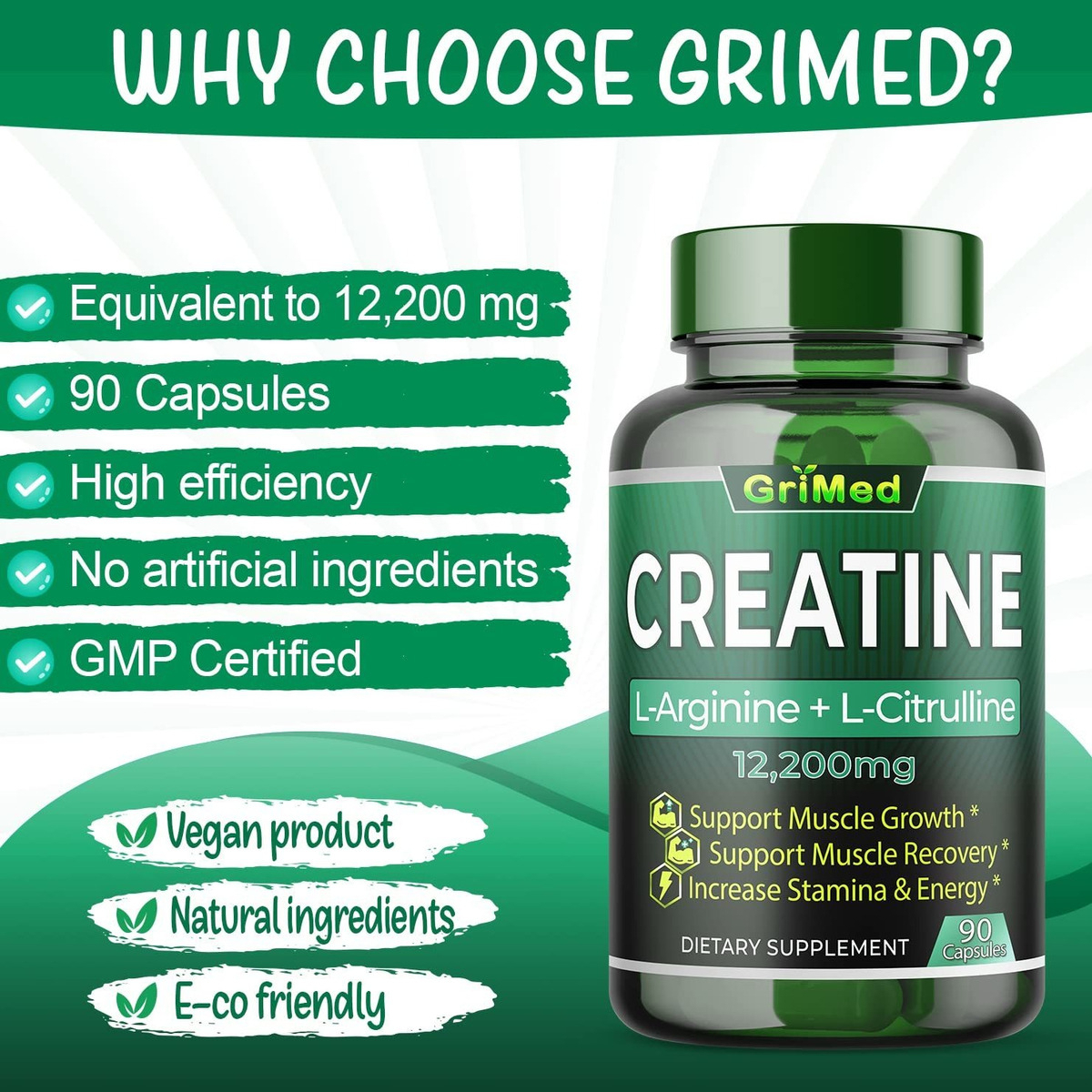Salud y Equipamiento Médico - 12200mg Monohidrato De Creatina - Ultra Muscle Builder 3