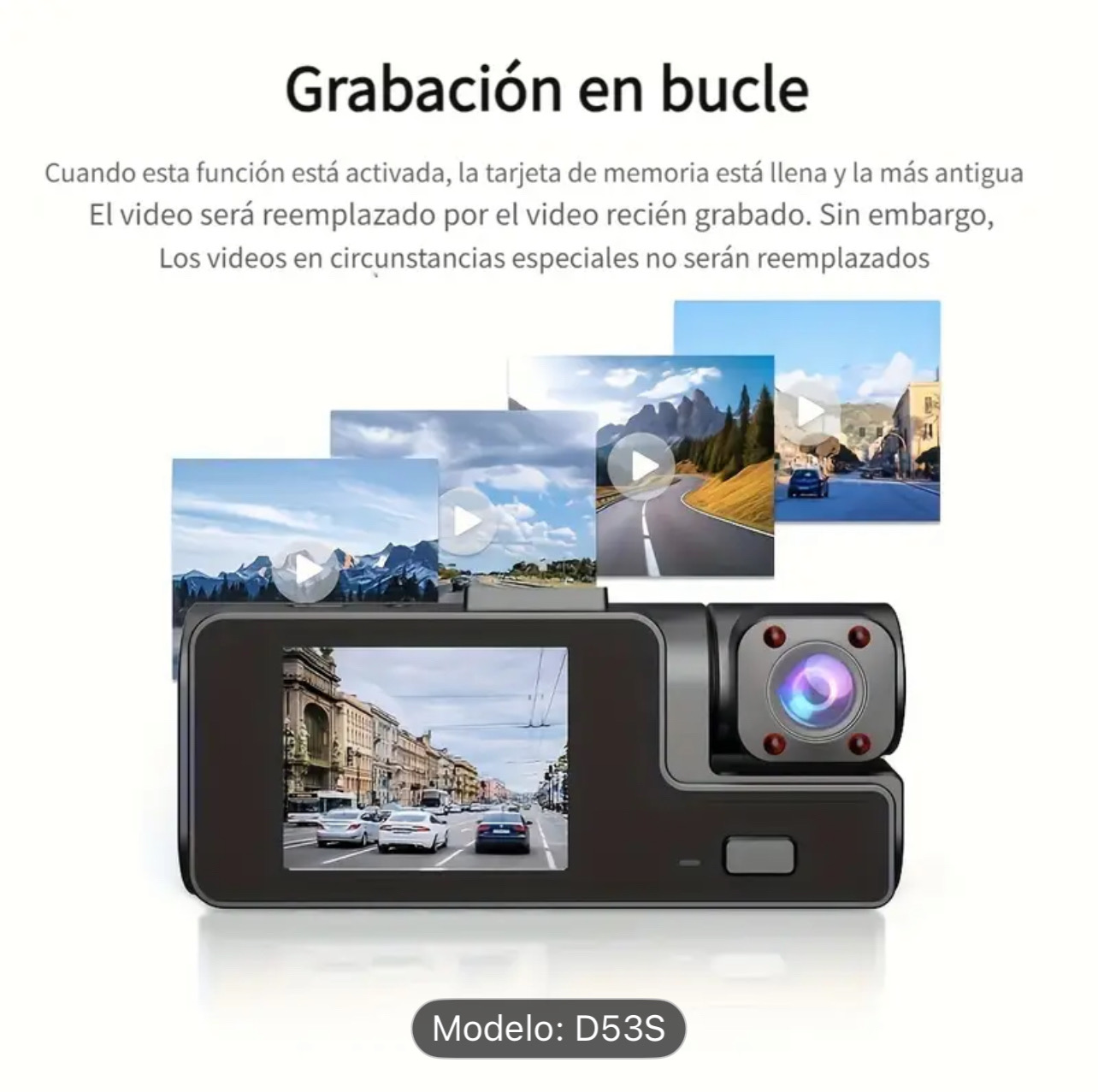 camaras y audio - Cámara para auto con lente dual frontal e interior. 0